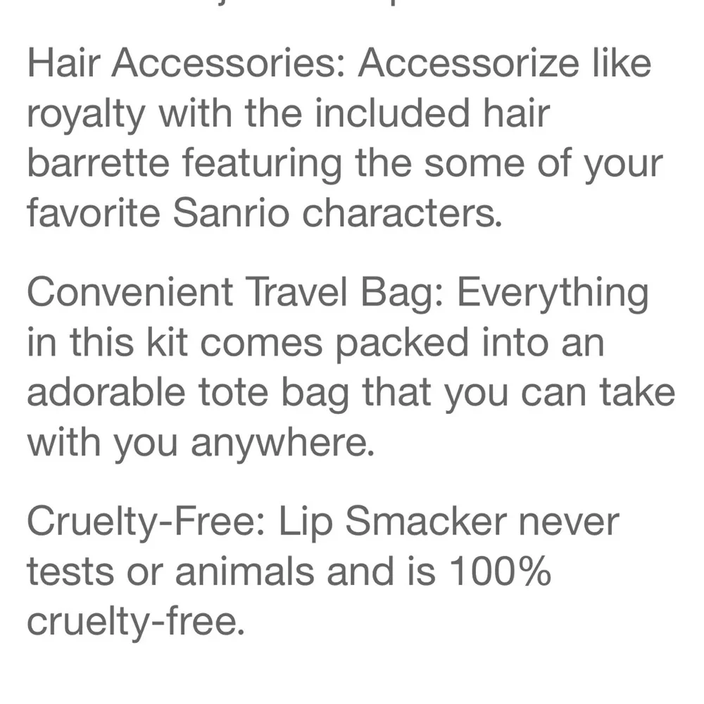 Hello Kitty Lip Smackers Makeup Tote, 7 piece set